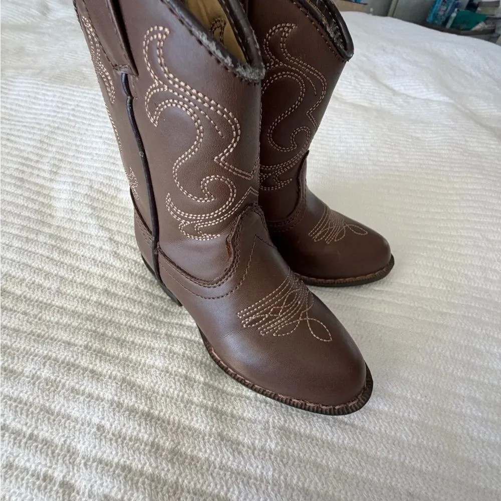 Toddler 6 month Brown Cowboy Boots